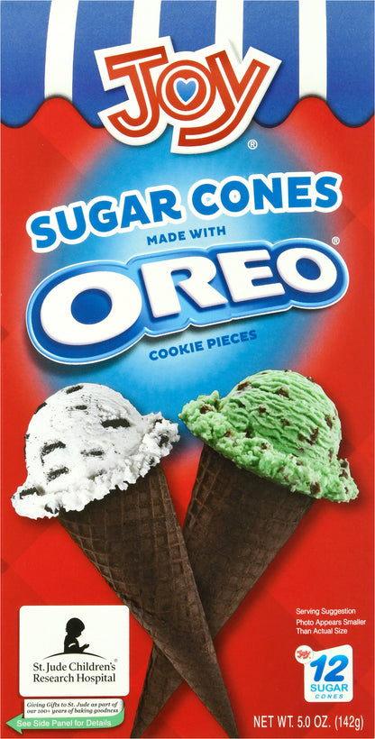 Joy Made With Oreo Sugar Cones 12 ea Box