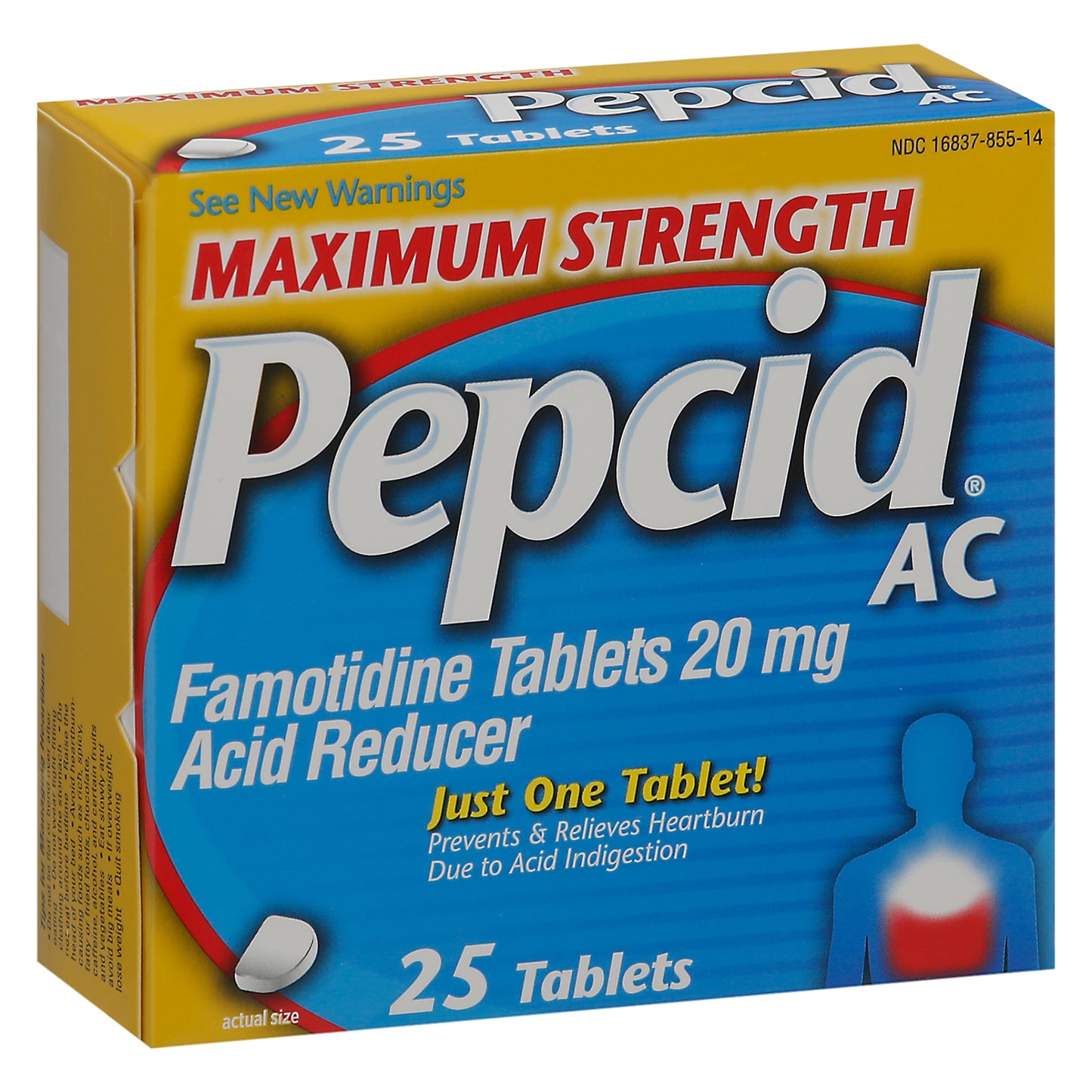 Pepcid Ac Maximum Strength 20 Mg Acid Reducer Tablets 25 ea Box