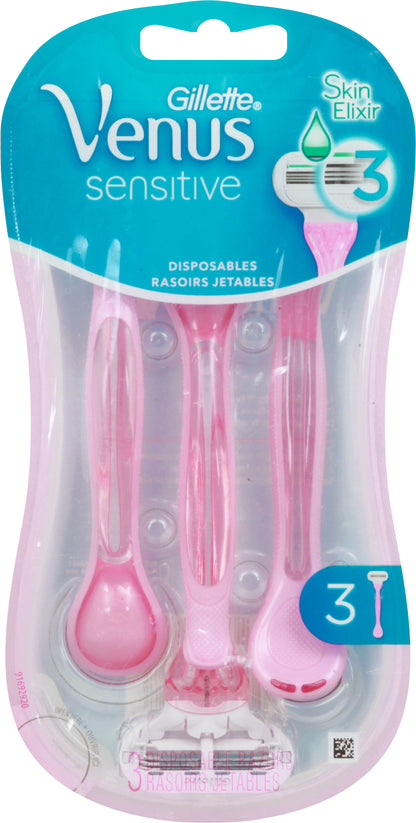 Gillette Venus Sensitive Disposable Razors 3 ea