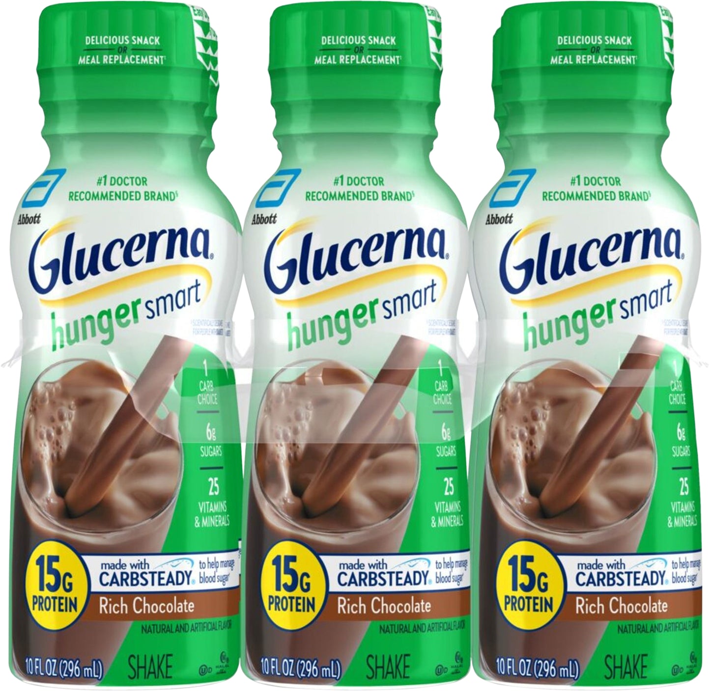 Glucerna Hunger Smart Rich Chocolate Shake 6 - 10 fl oz Bottles
