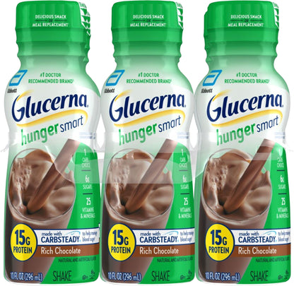 Glucerna Hunger Smart Rich Chocolate Shake 6 - 10 fl oz Bottles