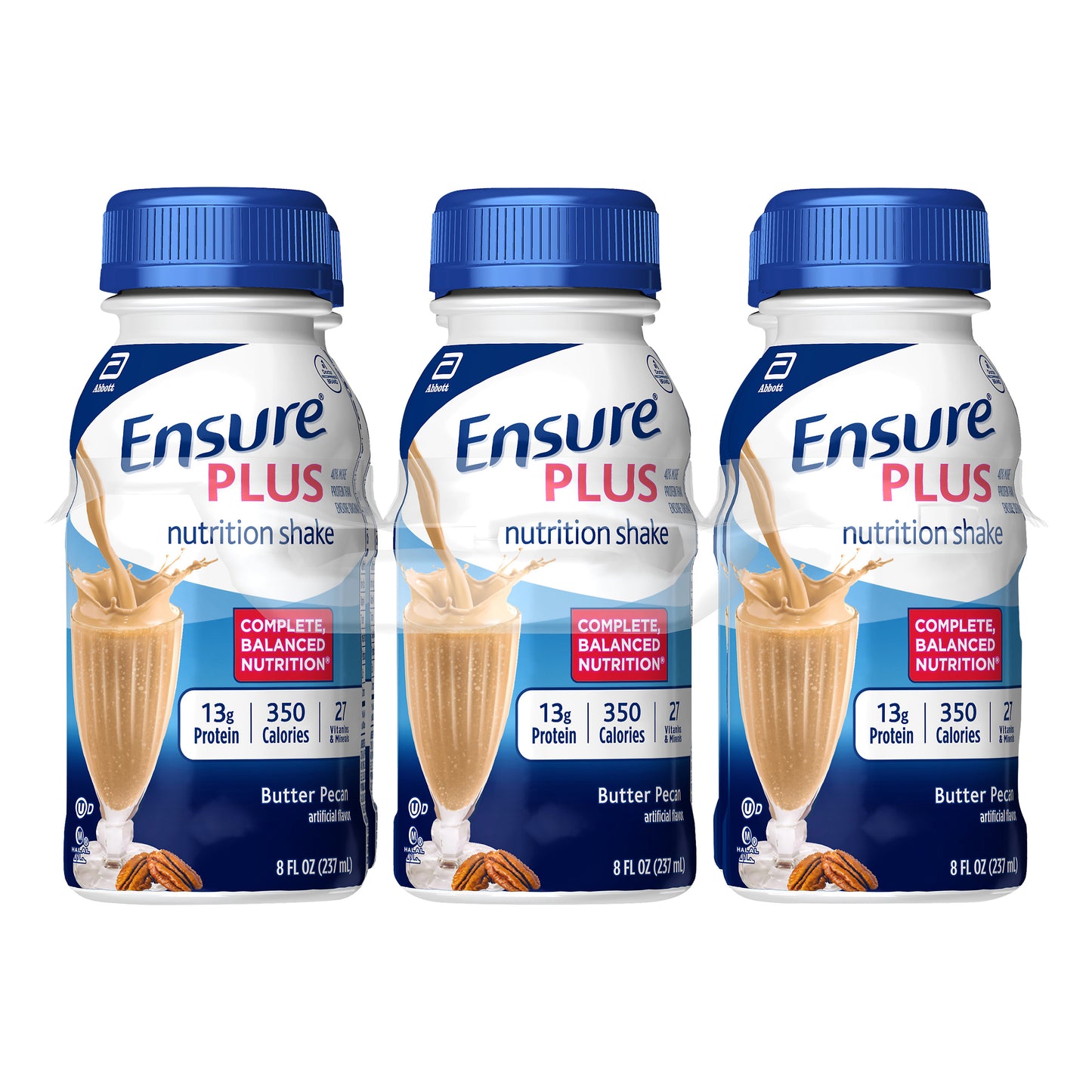 Ensure Plus Nutrition Shake Butter Pecan Ready-to-Drink 8 fl oz Bottles