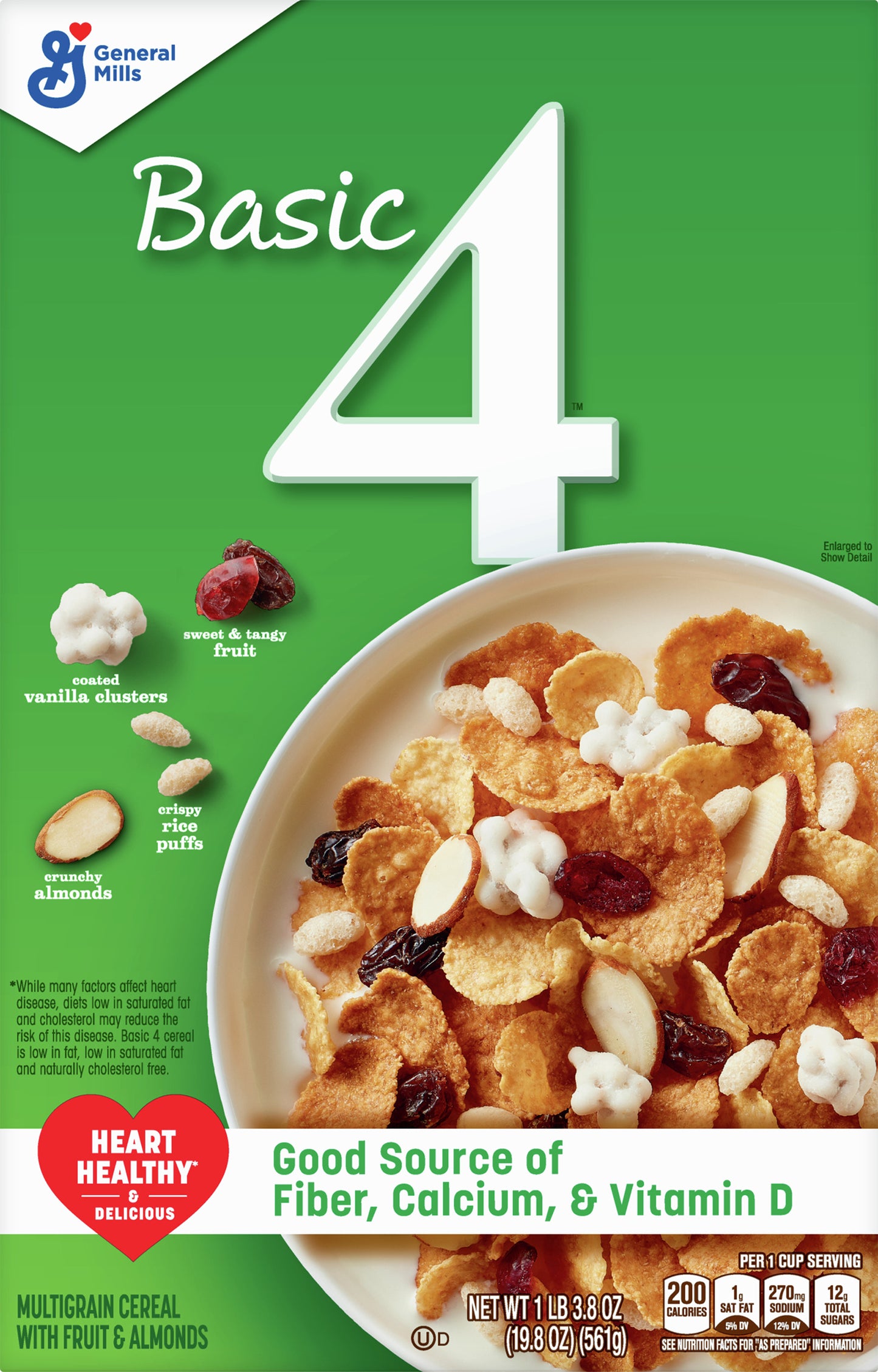 Basic 4 With Fruit & Almonds Multigrain Cereal 19.8 oz