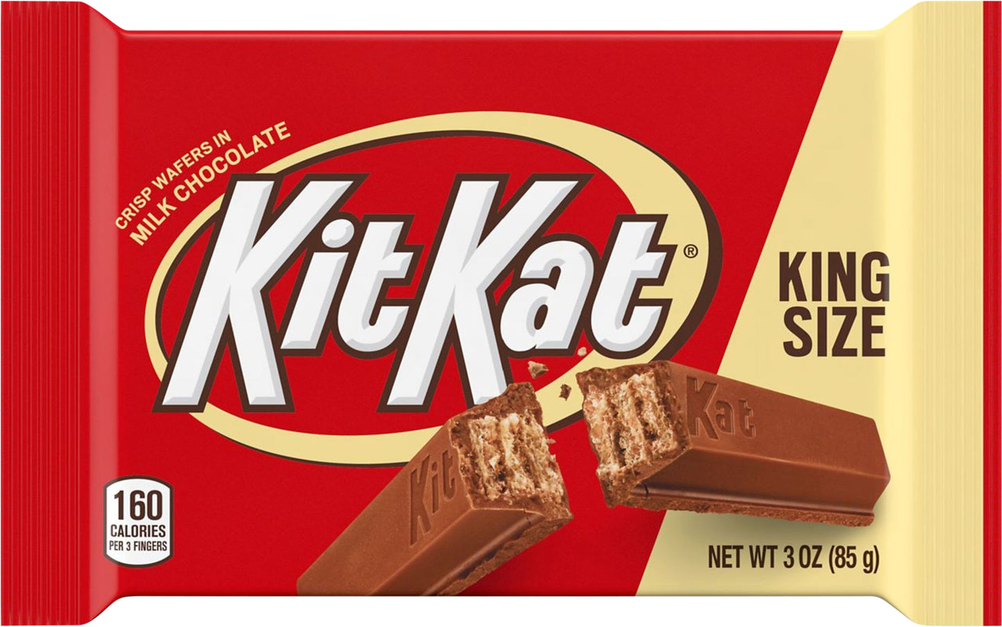 KIT KAT® Milk Chocolate King Size Wafer Candy, Individually Wrapped, 3 oz, Bar