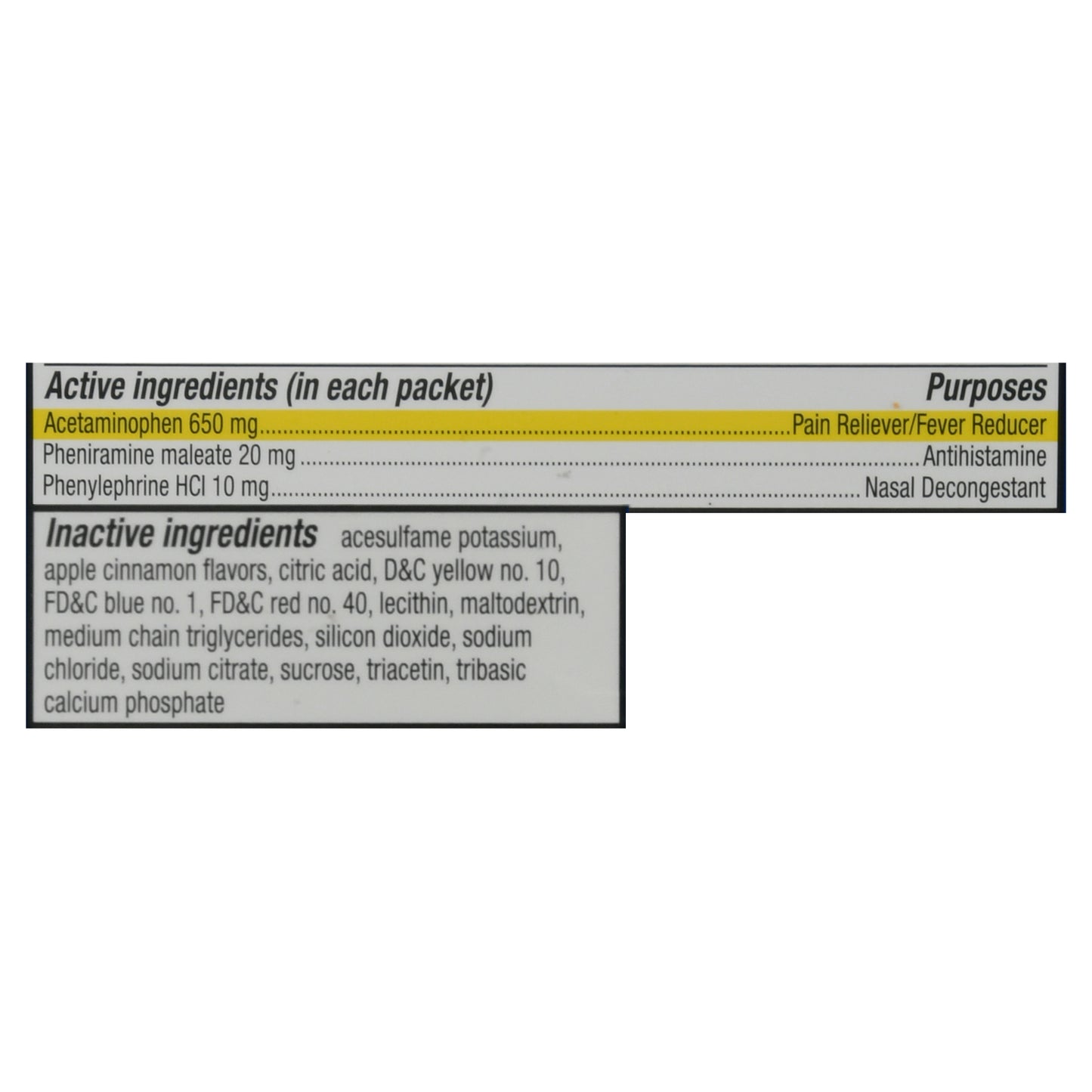 Theraflu Apple Cinnamon Flavor Sinus & Pain 6 ea