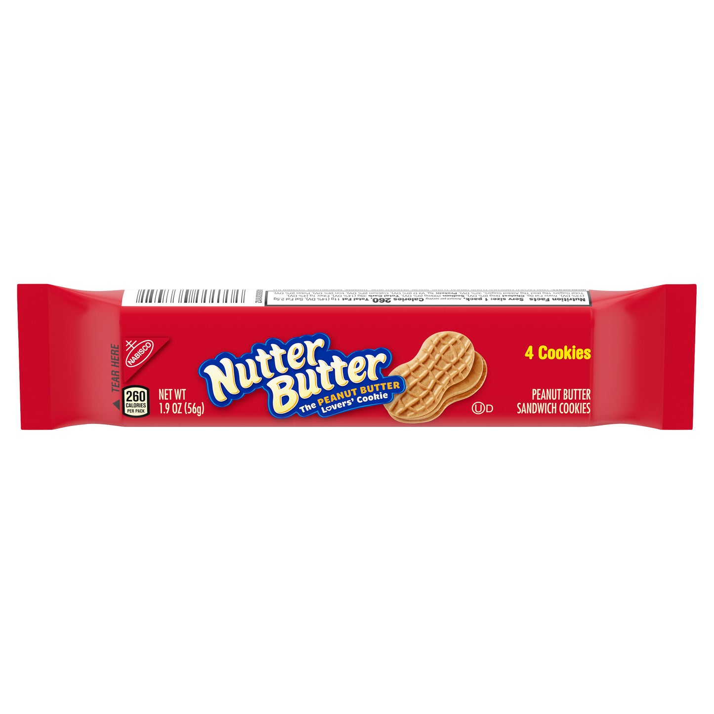Nabisco Nutter Butter Peanut Butter Sandwich Cookies 4 ct Pack