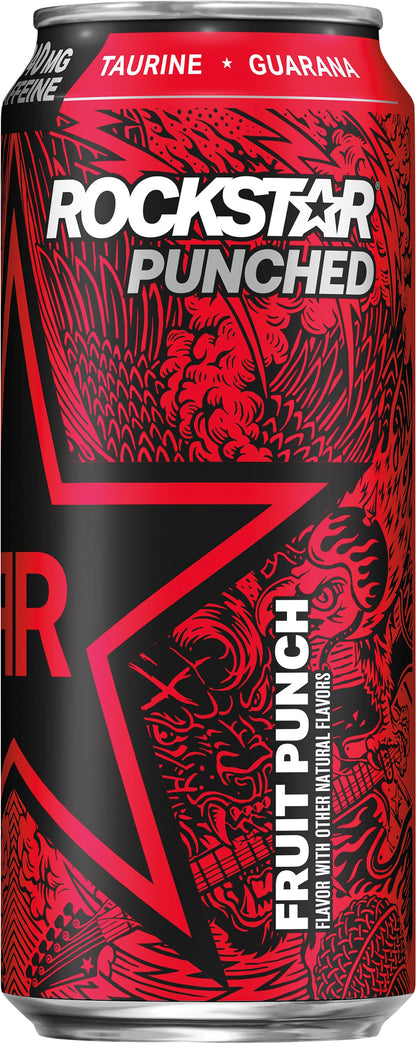 Rockstar Punched Fruit Punch Energy Drink 16 fl oz Can