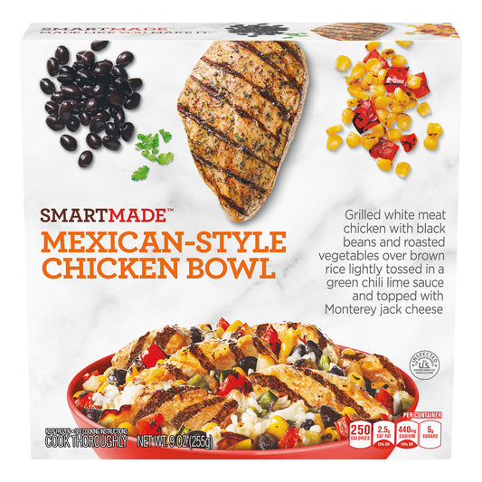 SmartMade Mexican-Style Chicken Bowl, Frozen Meal, 9 oz Box