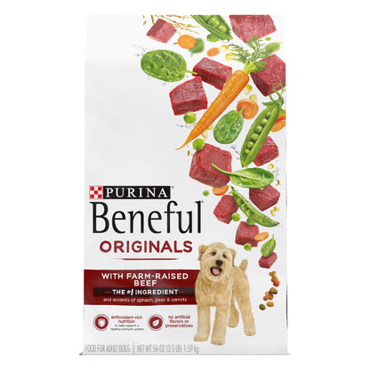 Purina Beneful Originals With Farm-Raised Beef, Real Meat Dog Food - 3.5 lb. Bag