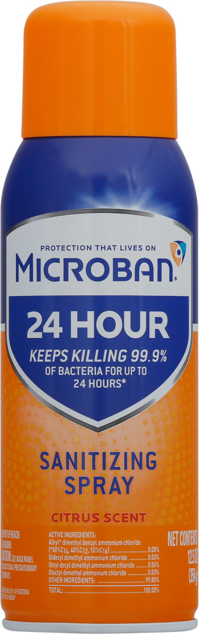 Microban 24 Hour Citrus Scent Sanitizing Spray 12.5 oz