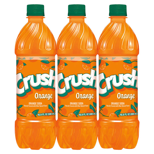 Crush Orange Soda, .5 L bottles, 6 pack