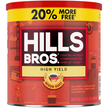 Hills Bros.® High Yield Medium Roast Ground Coffee 27.6 oz. Can