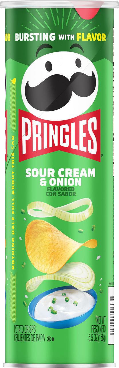 Pringles Sour Cream & Onion Flavored Potato Crisps 5.5 oz