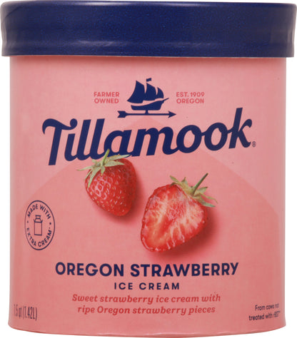 Tillamook Oregon Strawberry Ice Cream 1.5 qt