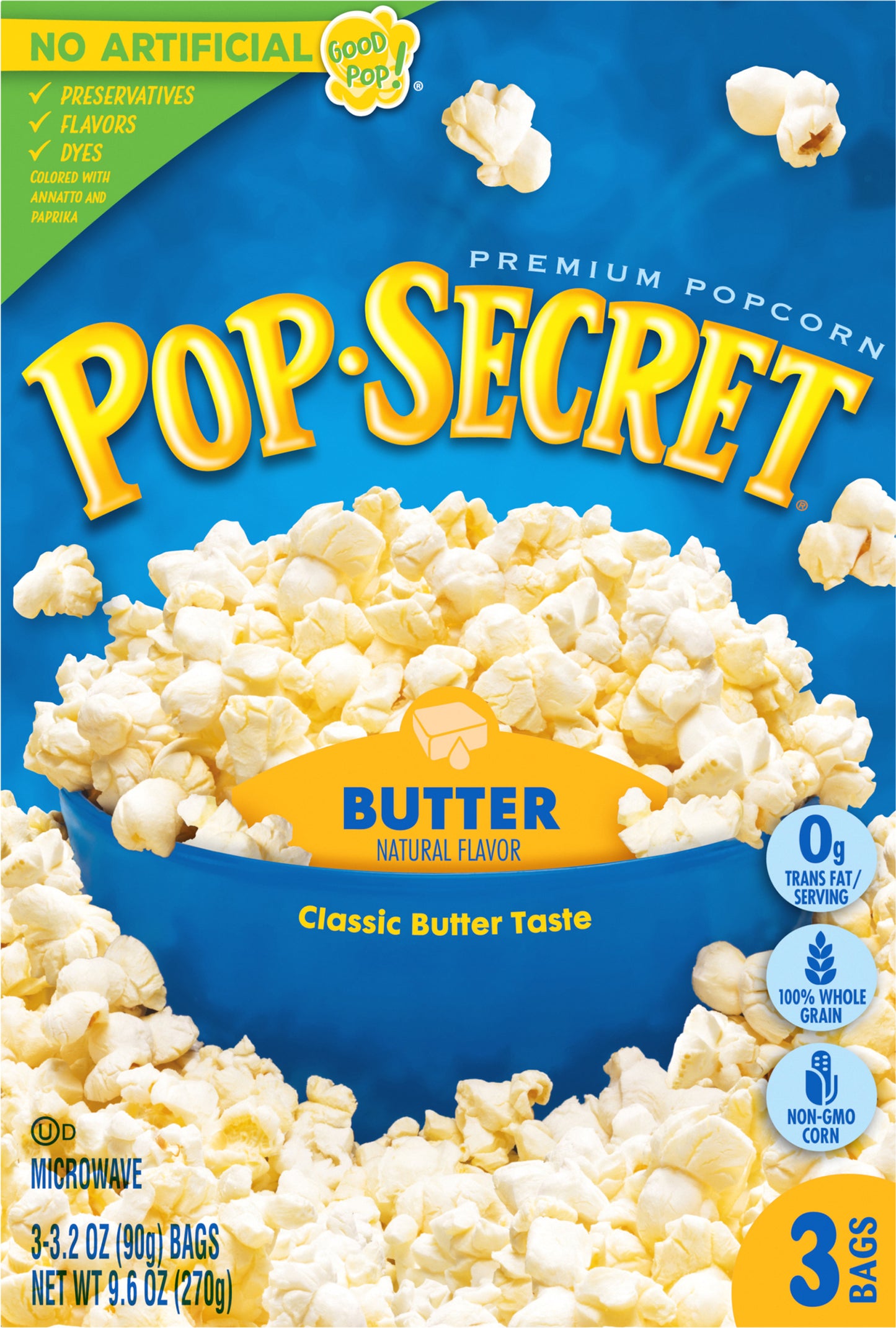 Pop-Secret Premium Butter Popcorn 3 - 3.2 oz Bags