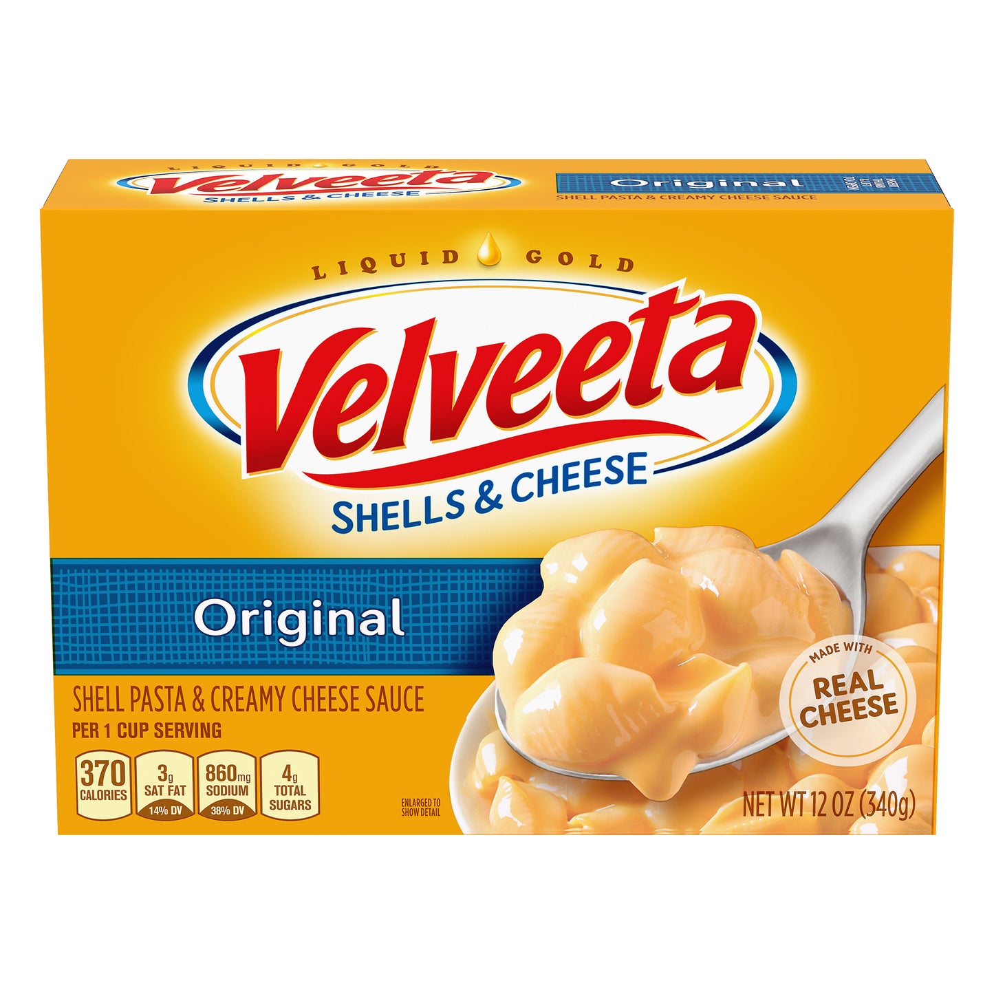 Velveeta Shells & Cheese Original Shell Pasta & Cheese Sauce Meal, 12 oz Box