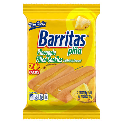 Marinela Barritas 2 Packs Pineapple Filled Cookies 2 - 1.94 oz ea