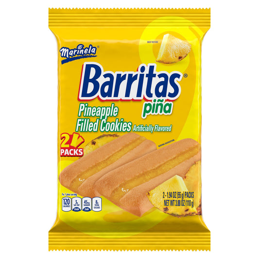 Marinela Barritas 2 Packs Pineapple Filled Cookies 2 - 1.94 oz ea