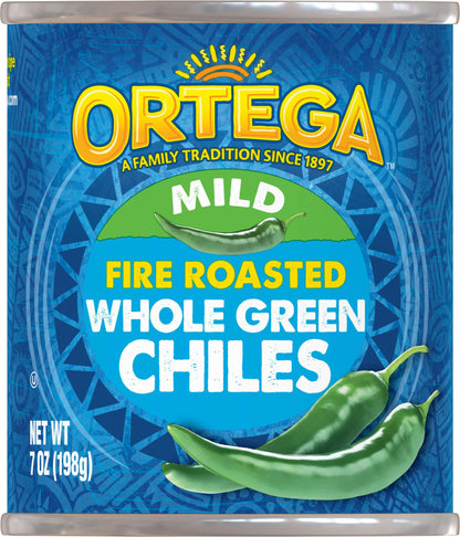 Ortega Whole Mild Fire Roasted Green Chiles 7 oz