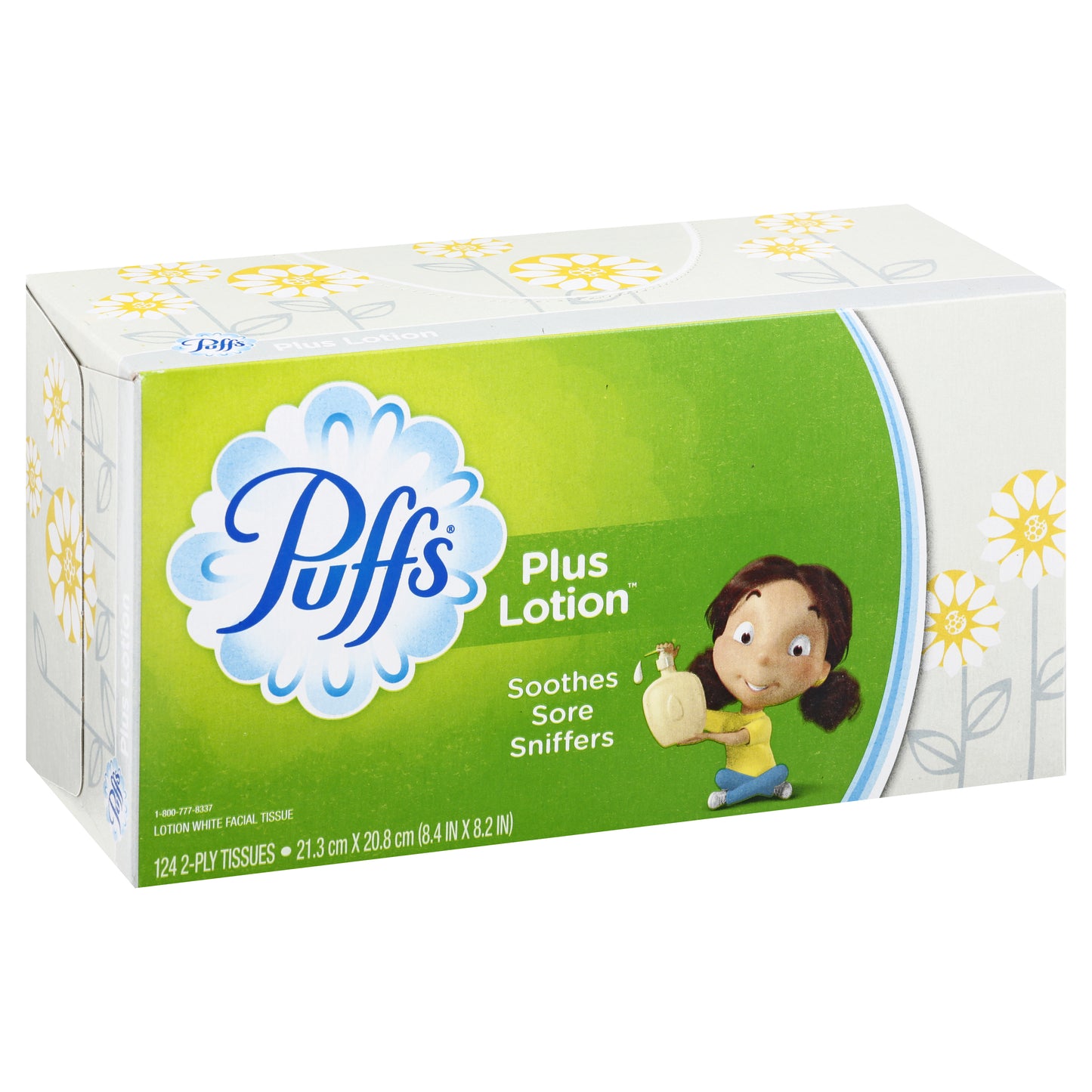 Puffs Plus Lotion 2-Ply Lotion White Facial Tissues 124 ea