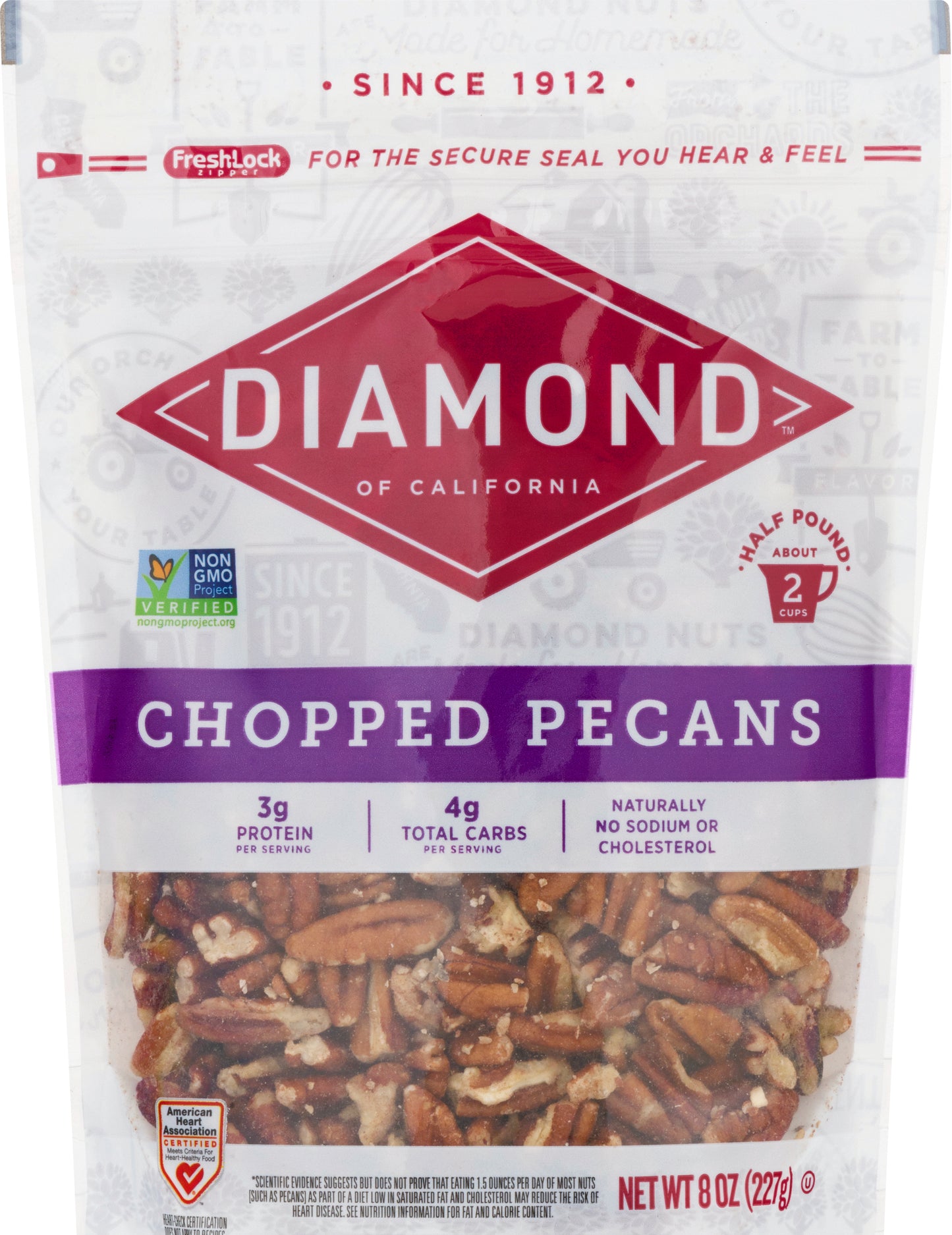 Diamond Chopped Pecans 8 oz