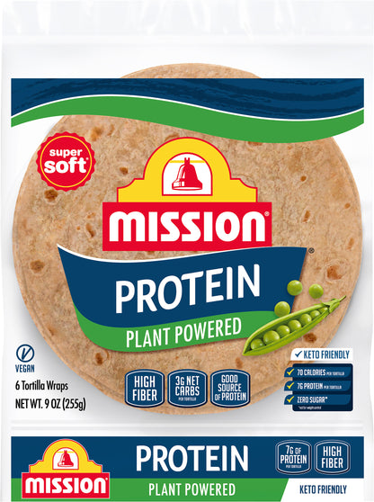 Mission Protein Tortilla Wraps, 6 Count
