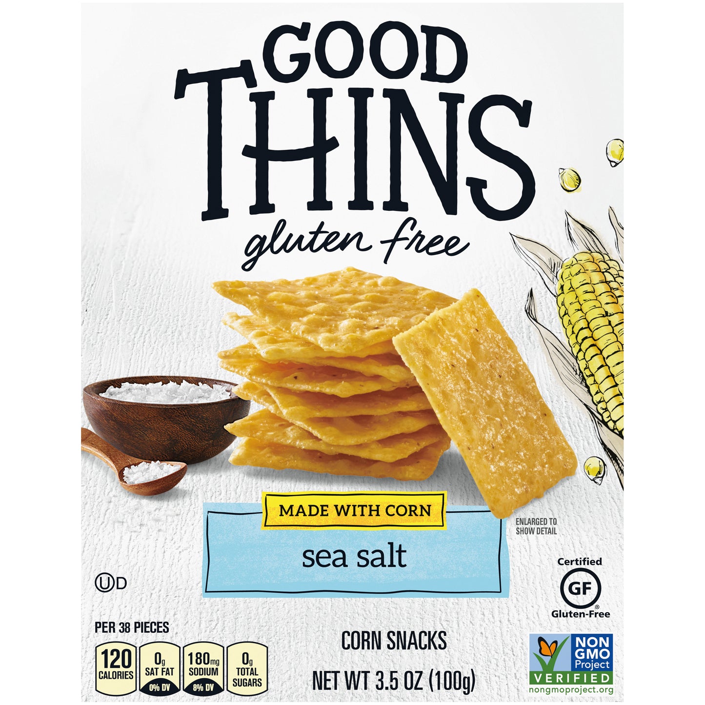 Good Thins Sea Salt Corn Snacks 3.5 oz. Box