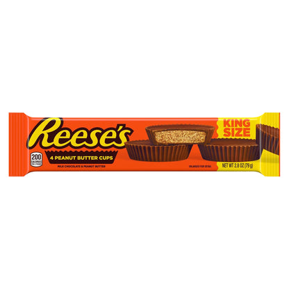 REESE'S Milk Chocolate Peanut Butter King Size Cups Candy, Individually Wrapped, 2.8 oz, Pack