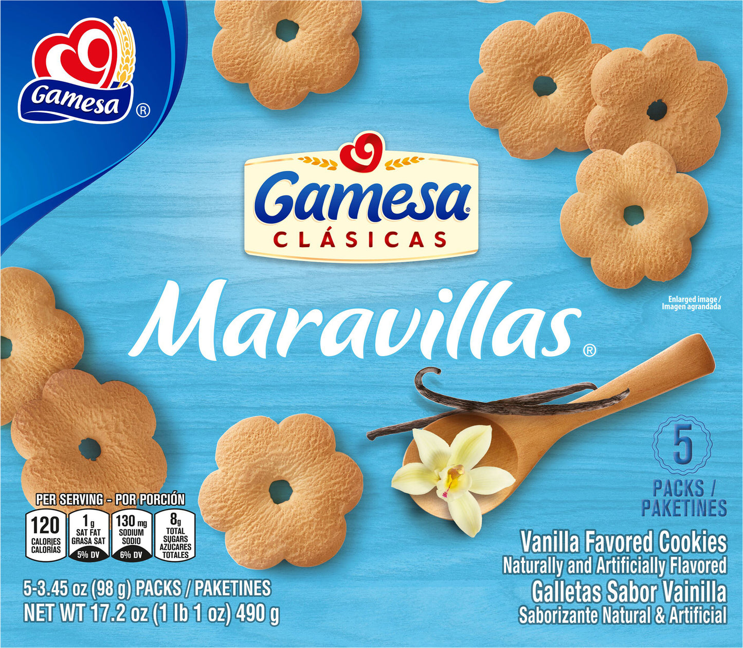 Gamesa Maravillas Vanilla Cookie 17.2Oz Paper Box