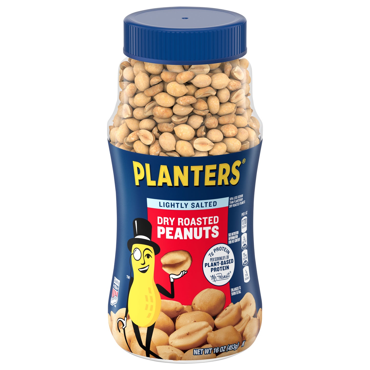 Planters Dry Roasted Lightly Salted Peanuts 16 oz