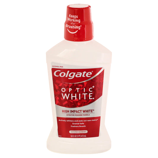 Colgate Optic White Icy Fresh Mint Mouth Wash 16 oz