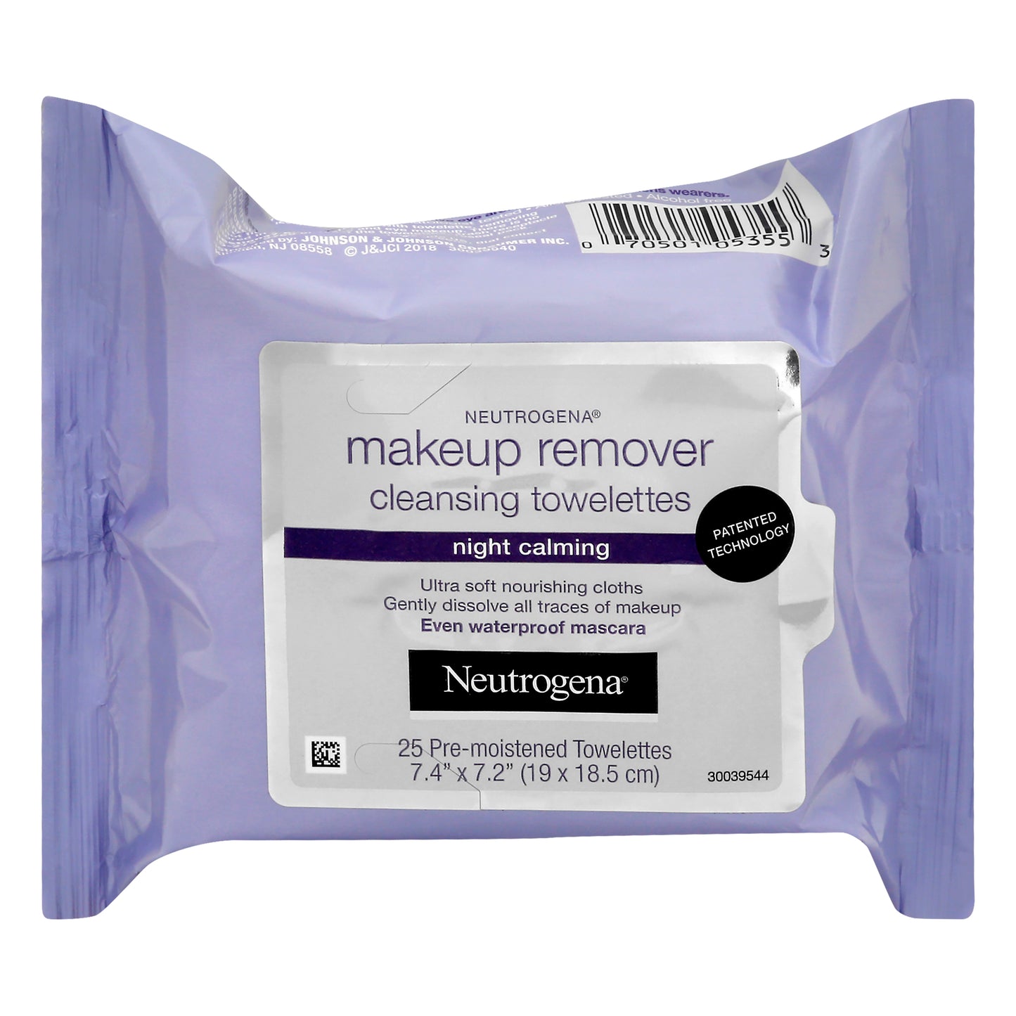 Neutrogena Night Calming Makeup Remover Cleansing Towelettes 25 ea