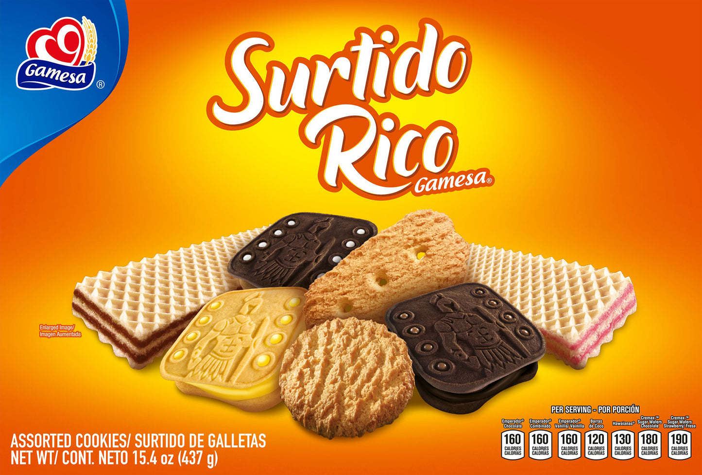 Gamesa Surtido Rico Variety Pack Cookies 15.4 Ounce Paper Box