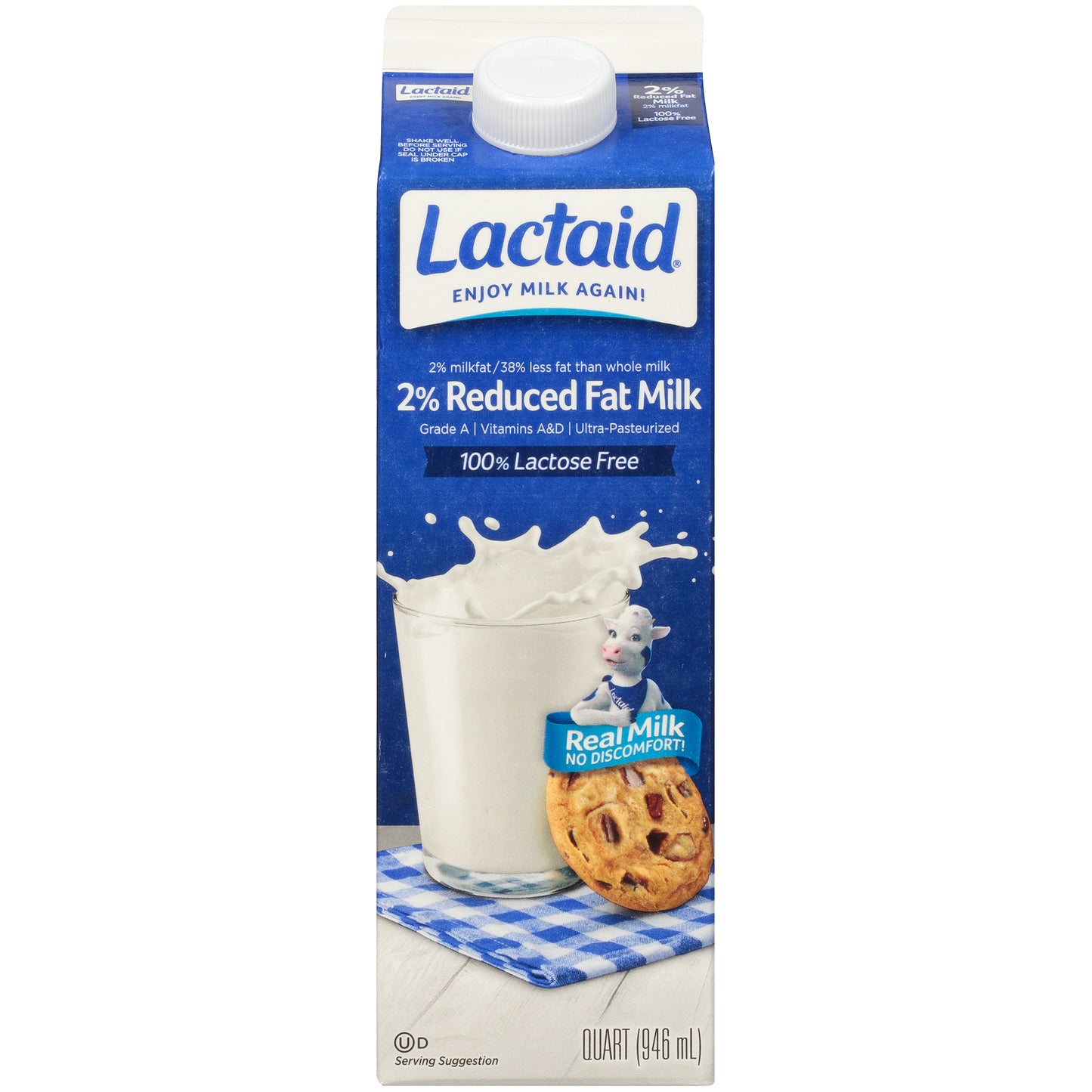 Lactaid® 100% Lactose Free 2% Reduced Fat Milk 1 qt. Carton