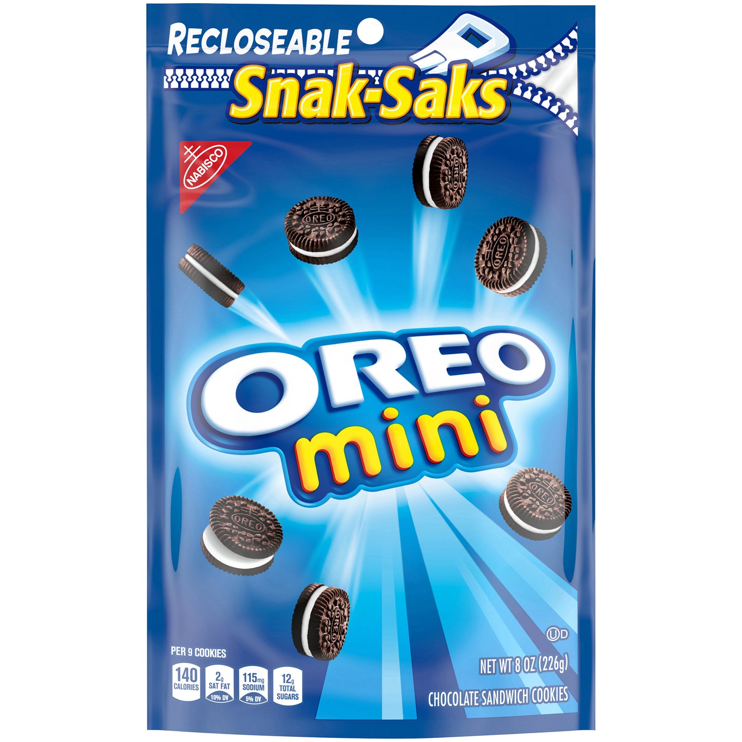 Nabisco Snak-Saks Oreo Mini Chocolate Sandwich Cookies 8 oz. Pouch