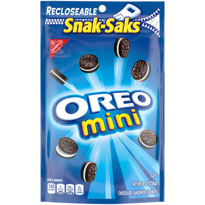 Nabisco Snak-Saks Oreo Mini Chocolate Sandwich Cookies 8 oz. Pouch