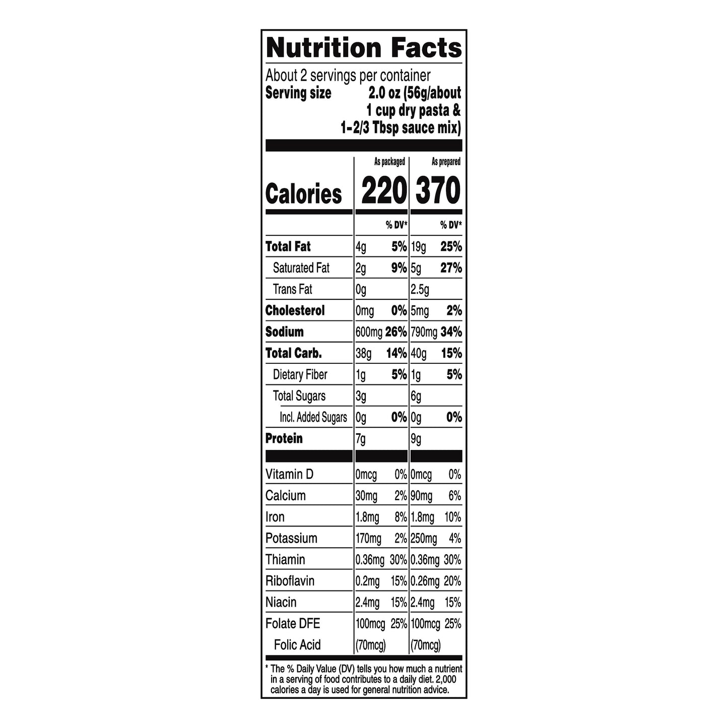 Pasta Roni Fettuccine Alfredo 4.7 oz