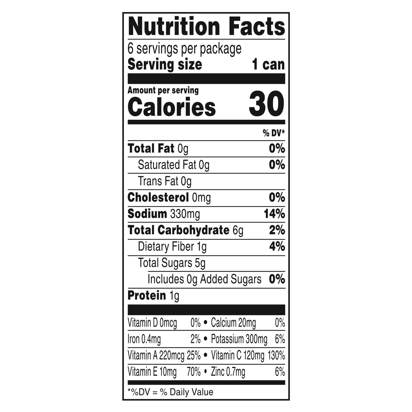 V8 Antioxidants Original 100% Vegetable Juice 6 - 5.5 fl oz Cans