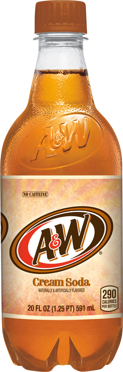 A&W Cream Soda 20 fl oz Bottle