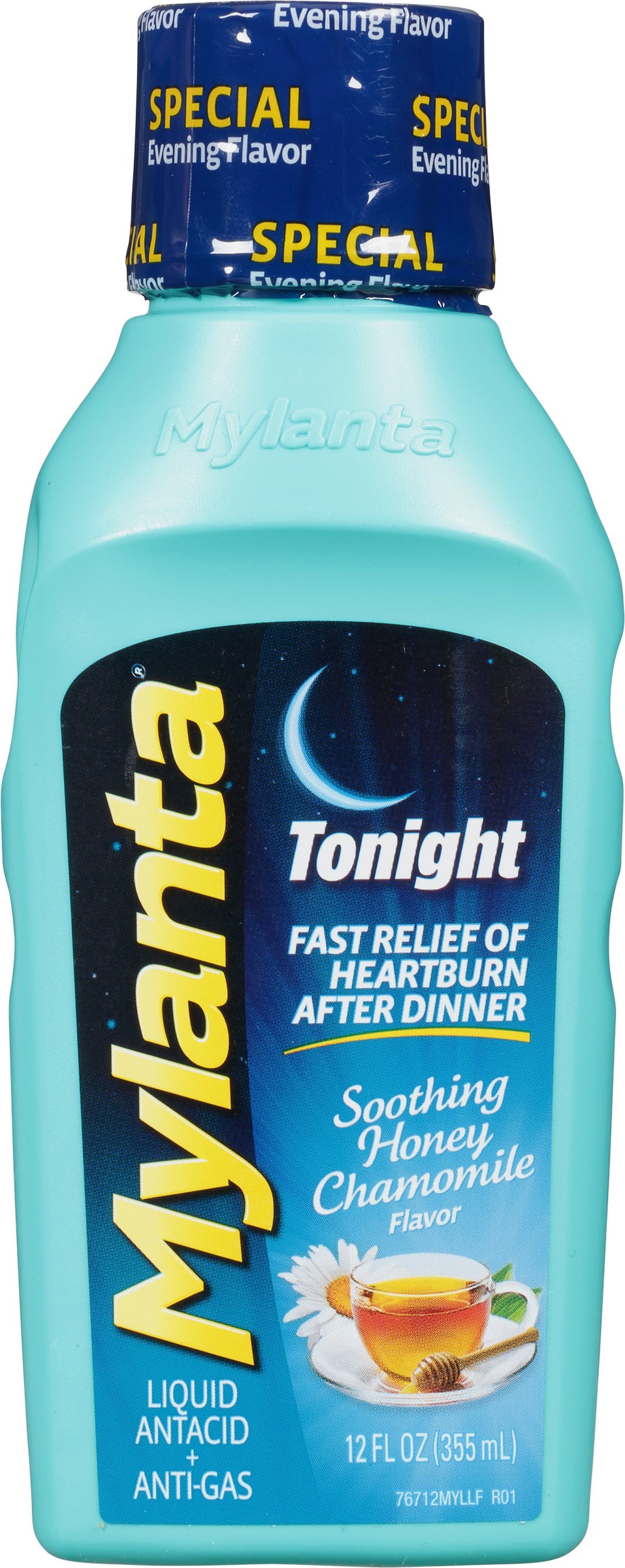 Mylanta Tonight Soothing Honey Chamomile Liquid Antacid + Anti-Gas 12 fl oz