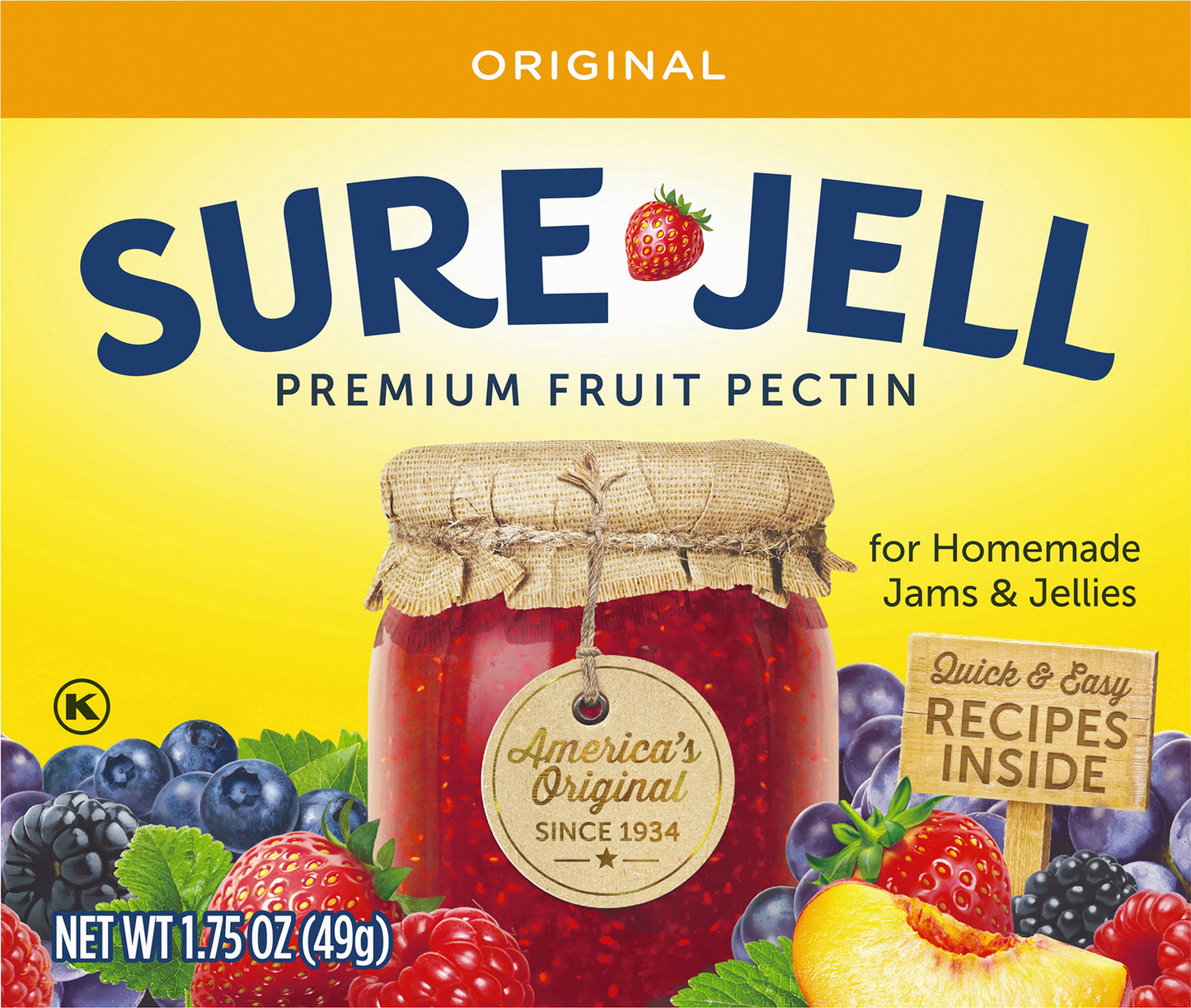 Sure-Jell Original Premium Fruit Pectin, 1.75 oz Box