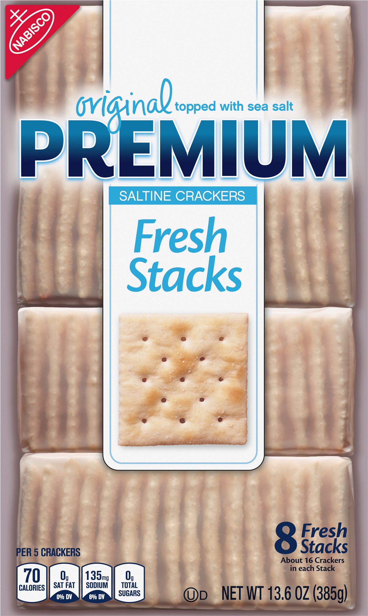 Premium Original Saltines With Sea Salt 8 Fresh Stacks