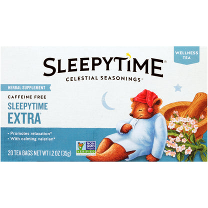 Celestial Seasonings® Sleepytime® Extra® Caffeine Free Herbal Supplement Tea Bags 20 ct Box