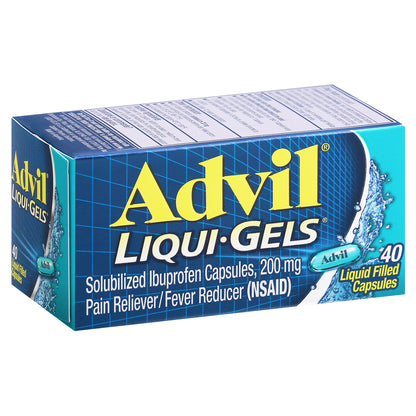 Advil Liqui Gels Ibuprofen Liquid Filled Capsules 40 ea Box
