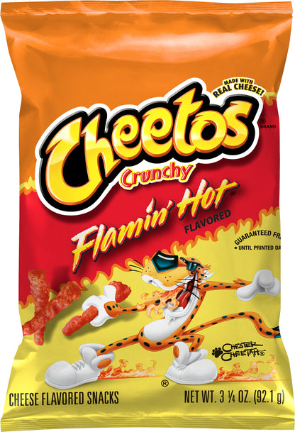 Cheetos Crunchy Flamin' Hot Flavored Cheese Flavored Snacks 3.25 oz