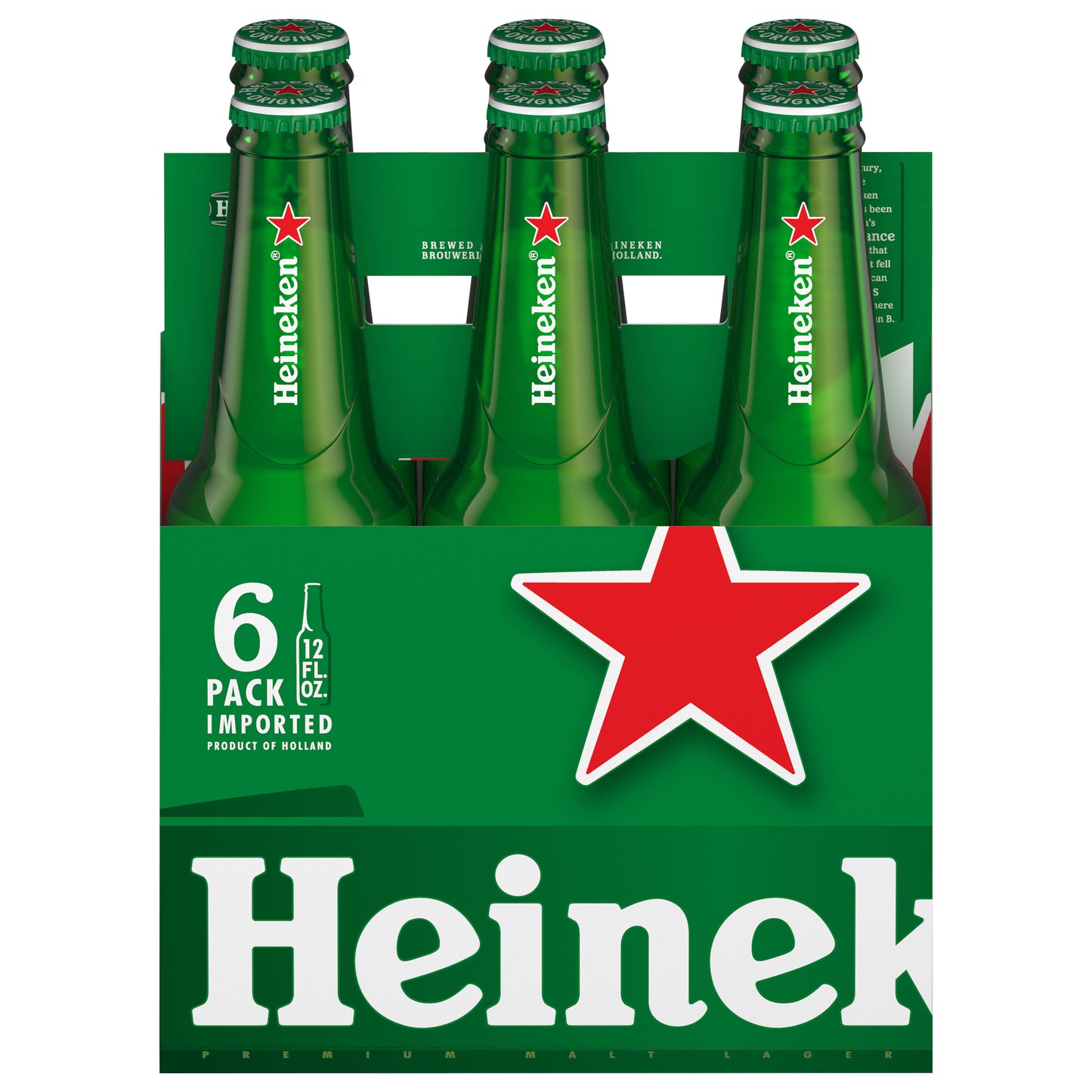Heineken 6 Pack Original Beer 6 - 12 fl oz Bottles