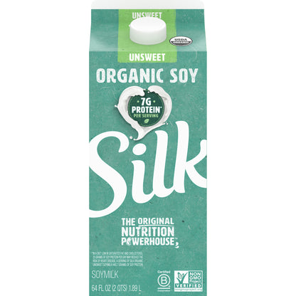 Silk® Organic Unsweet Soymilk 64 fl. oz. Carton