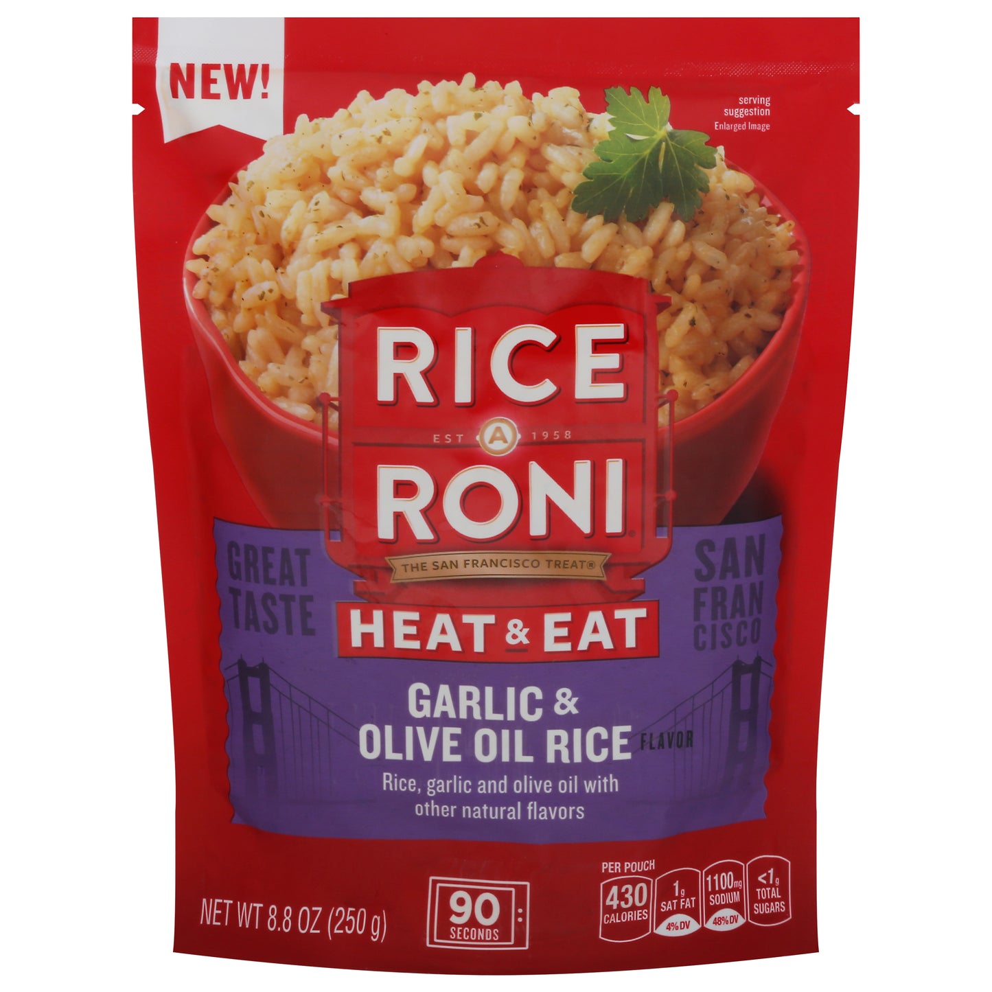 Rice A Roni Heat & Eat Garlic & Olive Oil Rice 8.8 oz