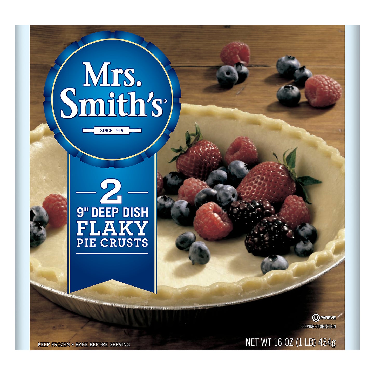 Mrs. Smith's® 9" Deep Dish Flaky Pie Crusts 2 ct Bag