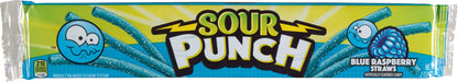 Sour Punch Blue Raspberry Straws Candy 2 oz